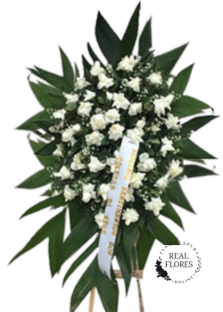 1507 Coroa de flores branca