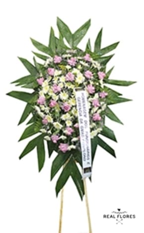 1542 Coroa de rosas cor de rosa